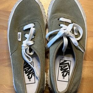 Vans Classic Green and White Logo